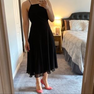 Black midi dress